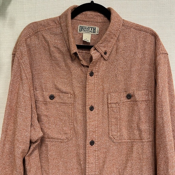 Duluth trading co Men’s Shirt Orange - Picture 3 of 5